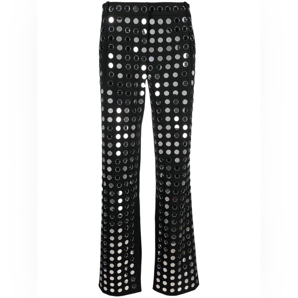 Coperni Black Cutout Mirror Disc Detail Pants